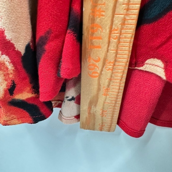 BAND OF THE FREE Dolly red floral puff sleeve woman mini bohemian dress NWT M - Picture 12 of 14